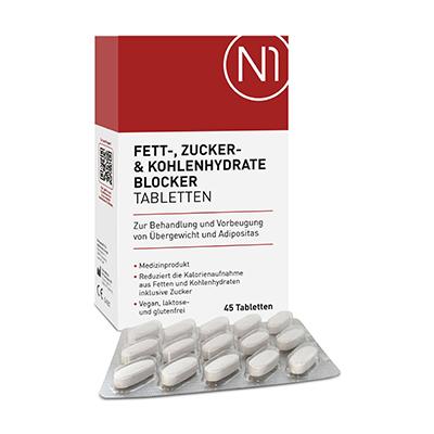 N1 Fett- Zucker- & Kohlenhydrate Blocker Tabletten 45 45 Stk. Tablette