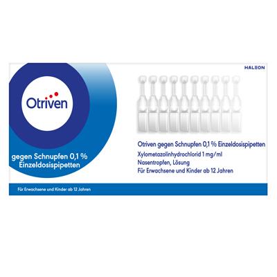 Otriven gegen Schnupfen 0,1 % Einzeldosispipetten