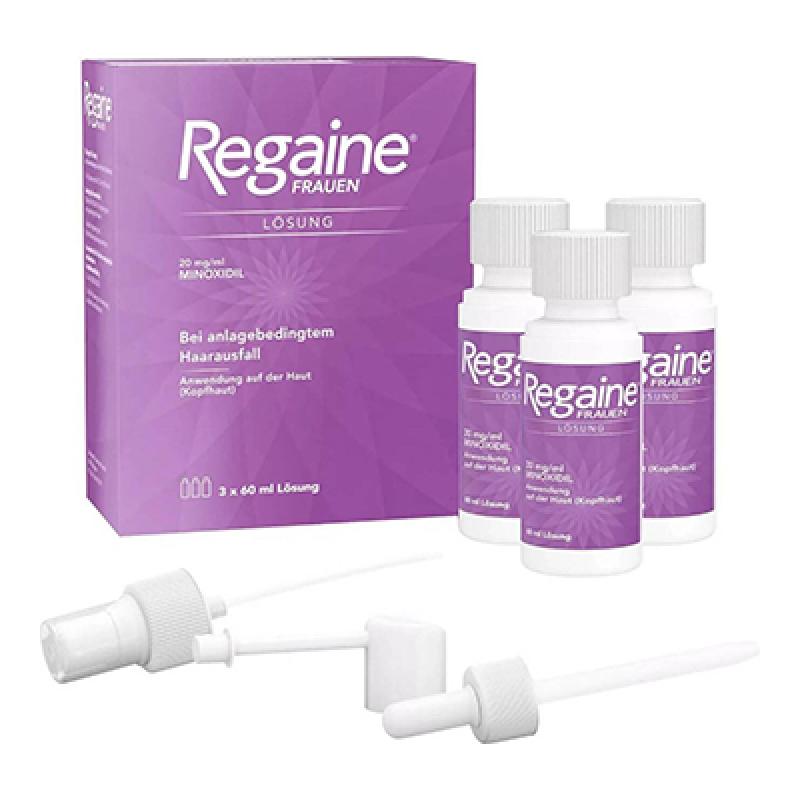 REGAINE Frauen Lösung Minoxidil bei Haarausfall 60ml 3 Stk.